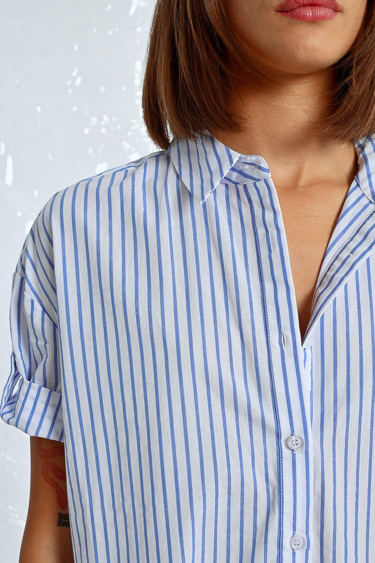 STRIPED SHIRT DRESS