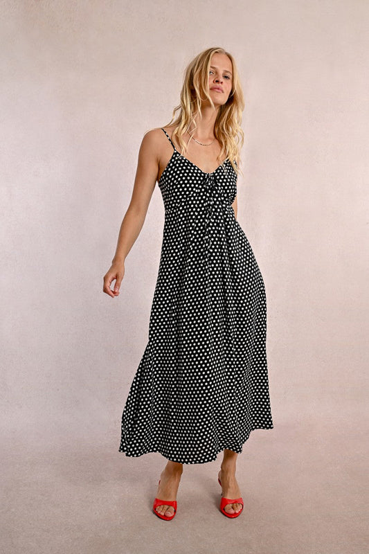 POLKA DOT MIDI DRESS
