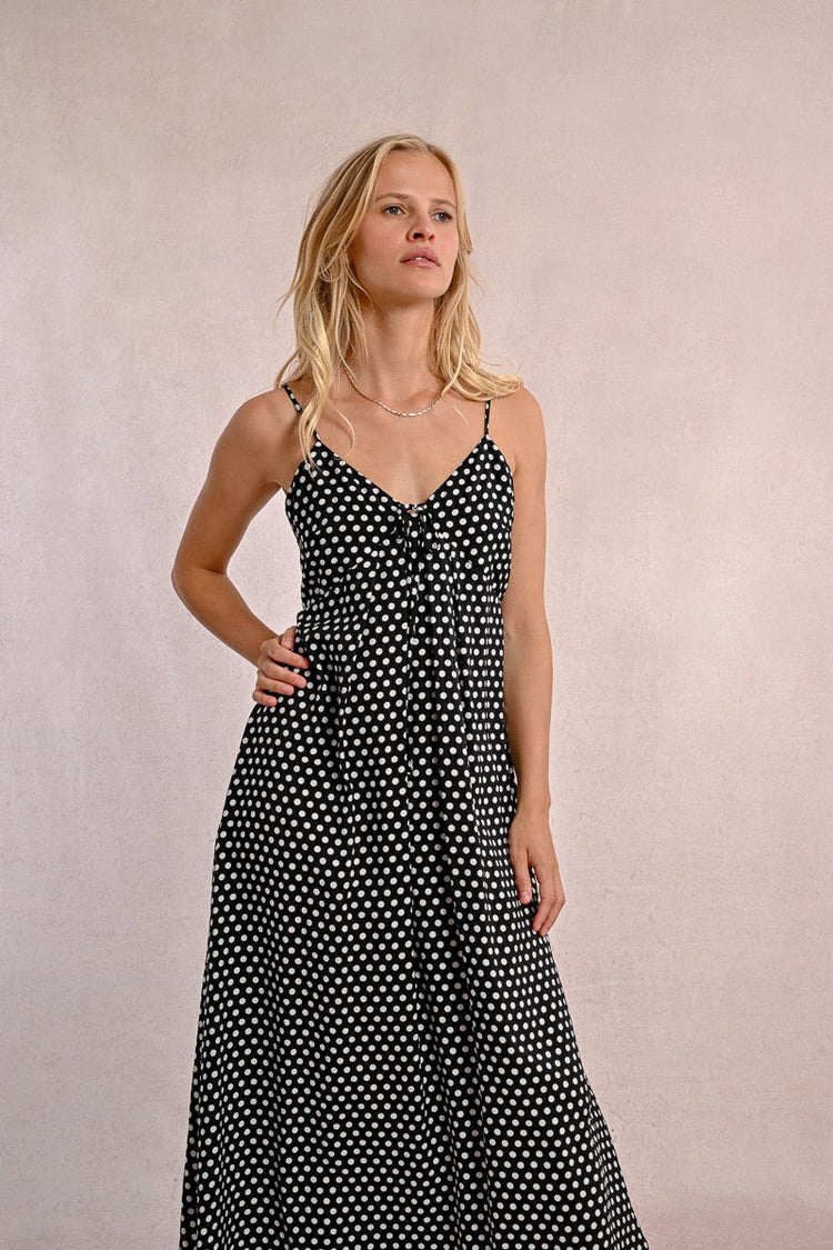 POLKA DOT MIDI DRESS