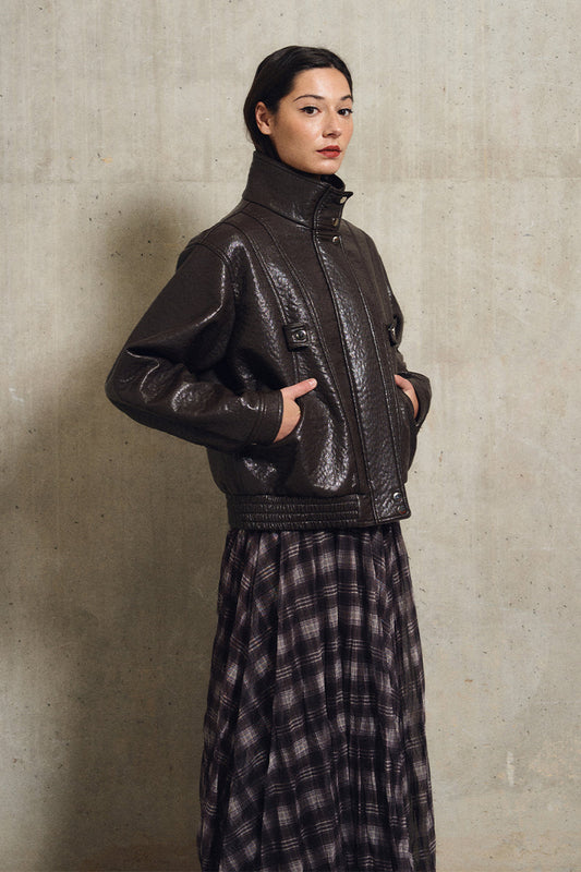 OVERSIZED FAUX LEATHER JACKET