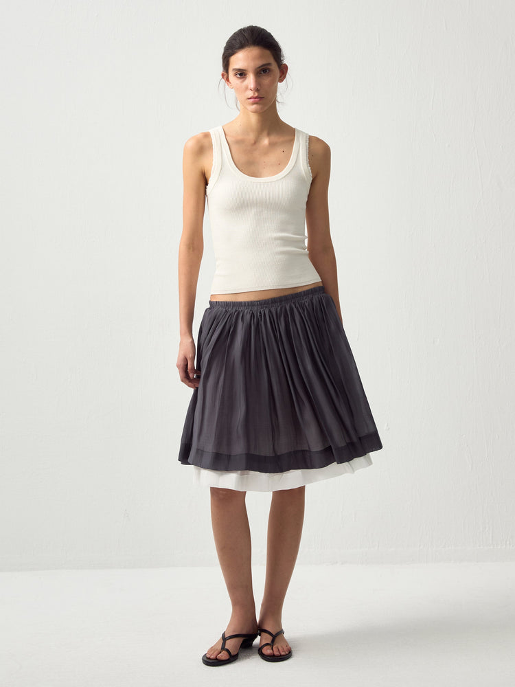 TIERED FLARE SKIRT
