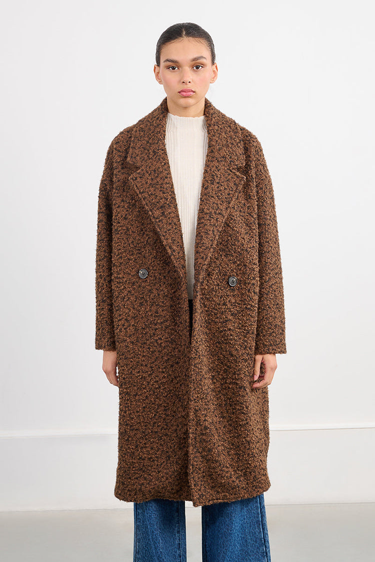 BROWN WOVEN COAT