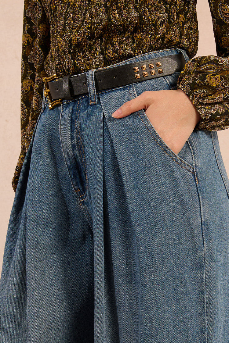 DENIM BLUE BAGGY JEAN