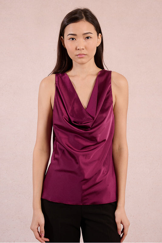 SATIN COWL TANK