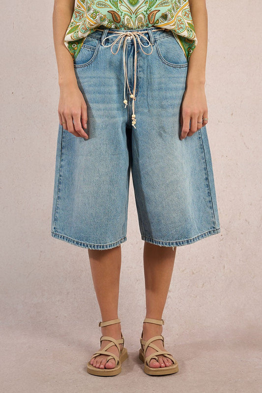 LONG DENIM SHORTS