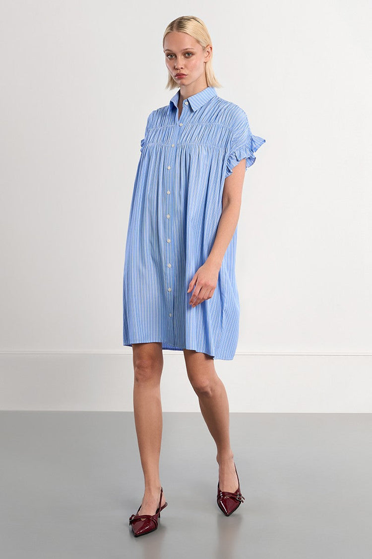 GATHERED SHIRTDRESS