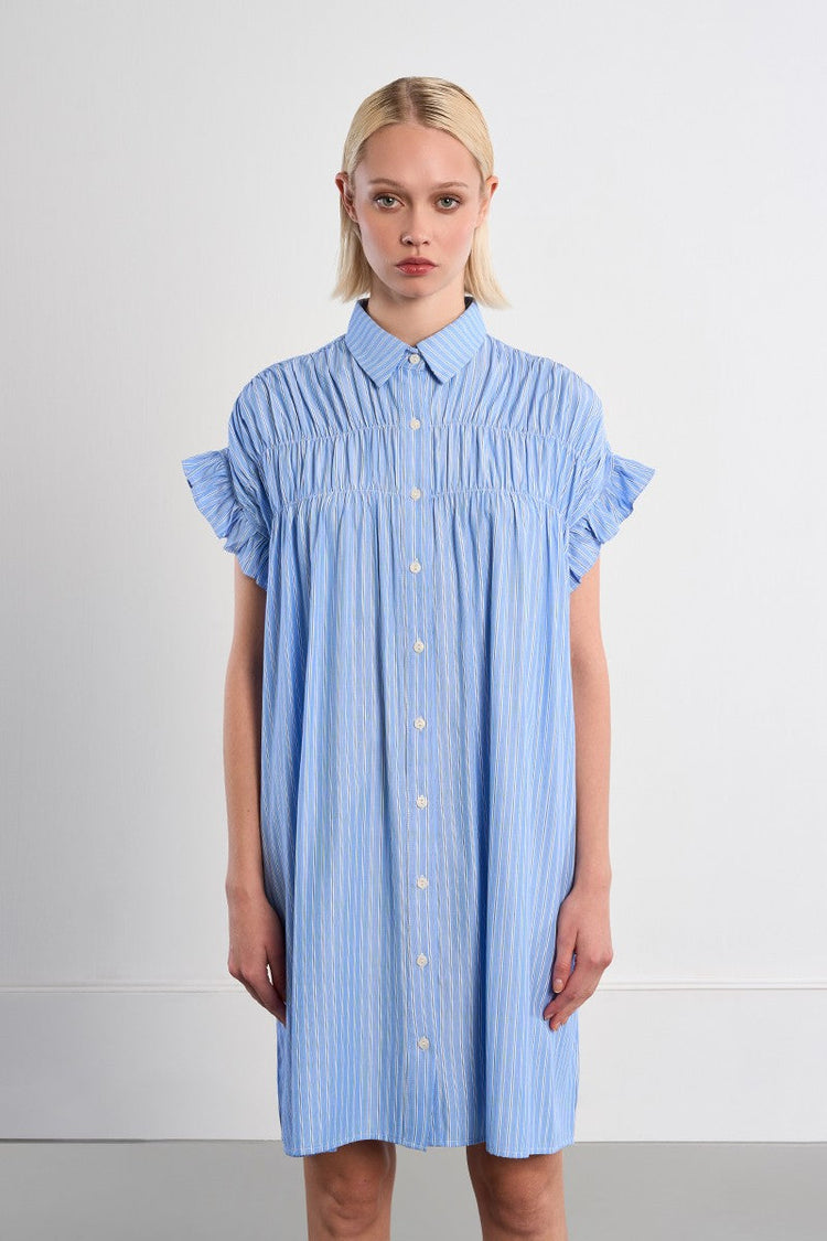 GATHERED SHIRTDRESS