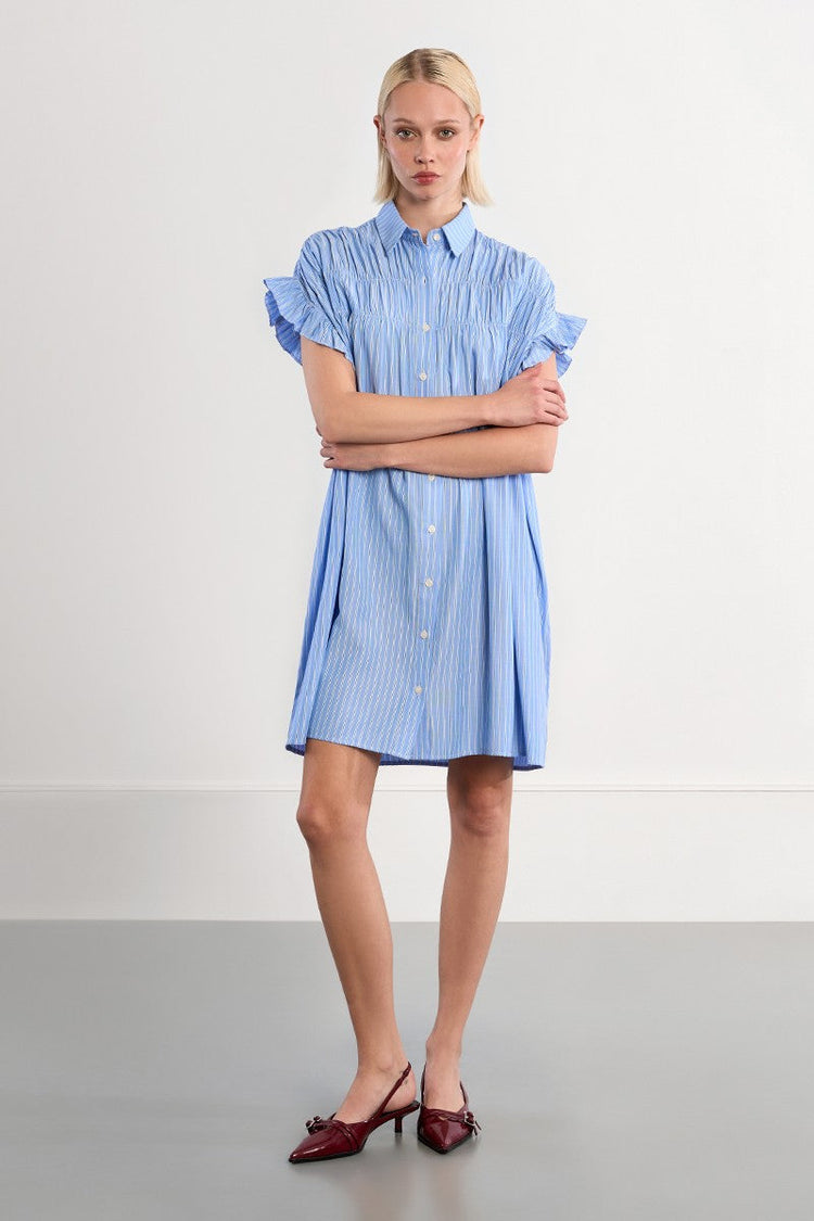 GATHERED SHIRTDRESS