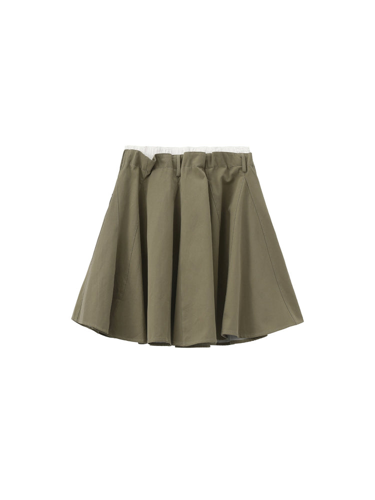 LACE TRIM DRAWSTRING SKIRT
