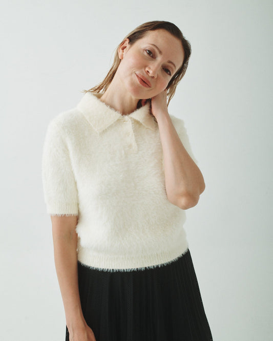 FUZZY CROPPED POLO