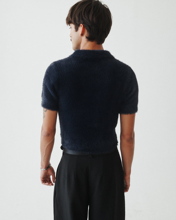 FUZZY CROPPED POLO