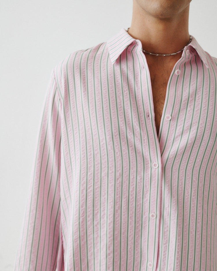 SEERSUCKER SIDE VENT SHIRT