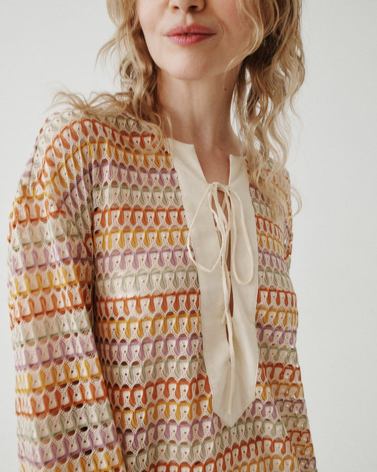 CROCHET LACE UP TUNIC