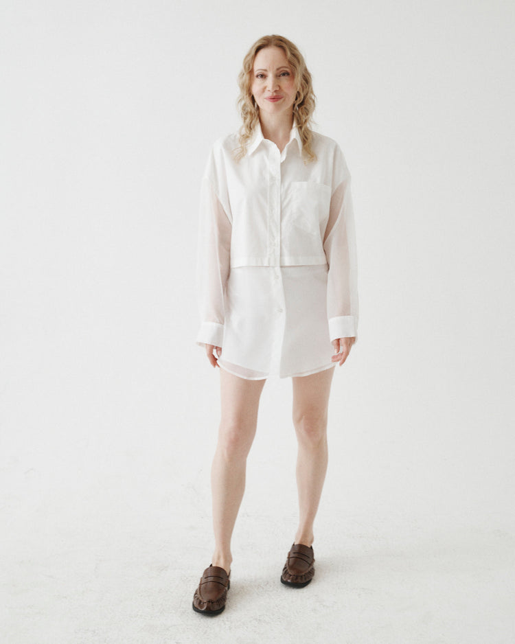 BUTTON DOWN MINI SKIRT