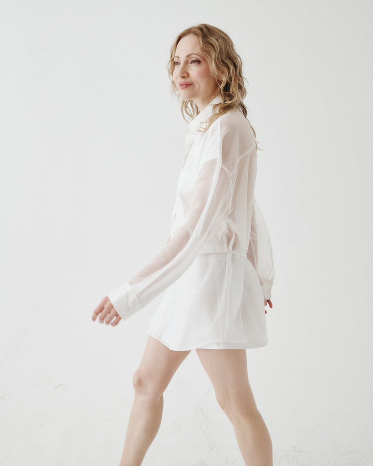 ORGANZA PINAFORE SHIRT