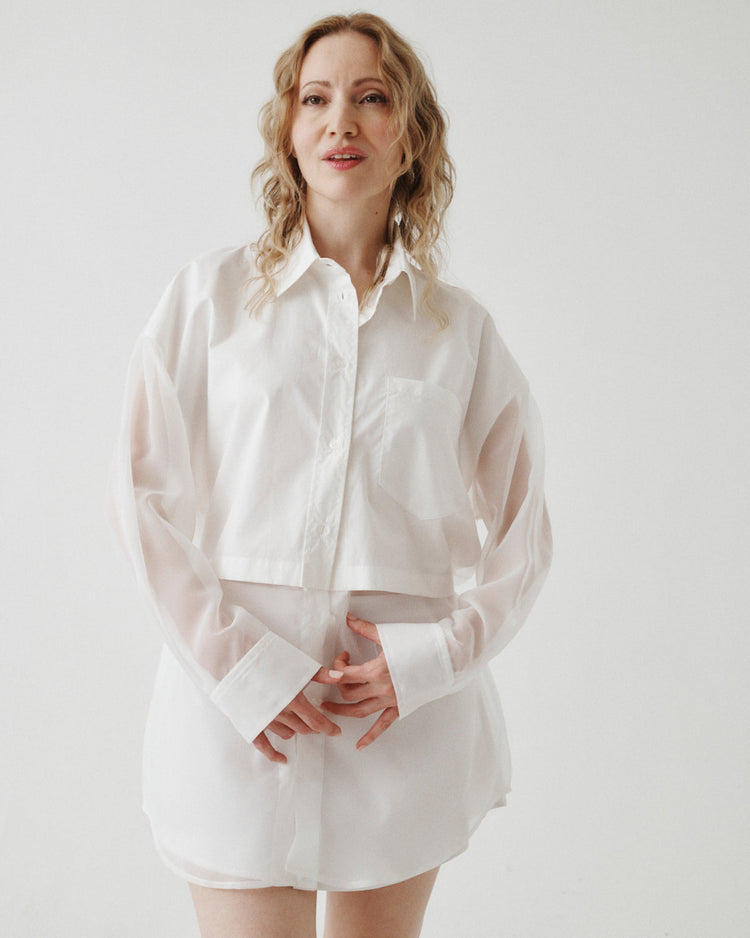 ORGANZA PINAFORE SHIRT