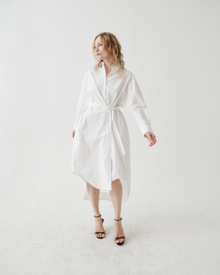 ASYMMETRICAL SHIRT DRESS