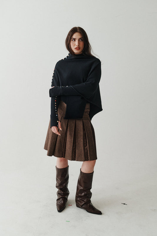 ECLECTIC BUTTON PONCHO