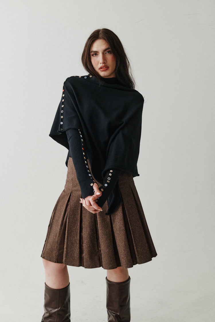ECLECTIC BUTTON PONCHO