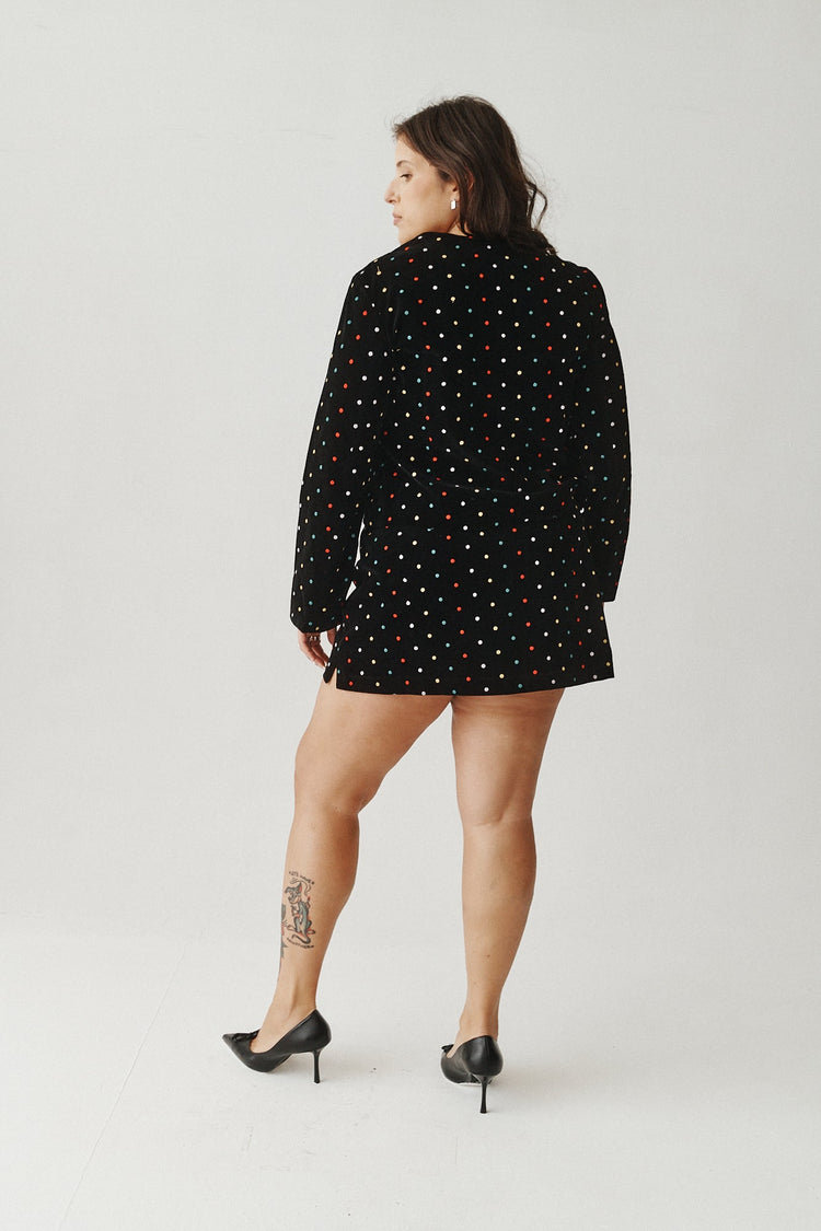 POLKA DOT VELVET JACKET