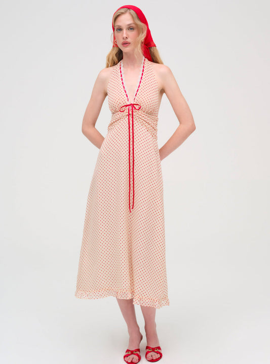 LOVE DOT MIDI DRESS
