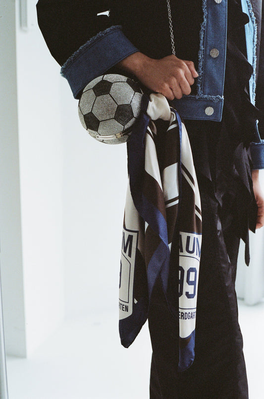 KENZA FOOTBALL RHINESTONE BAG
