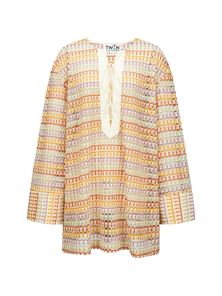 CROCHET LACE UP TUNIC