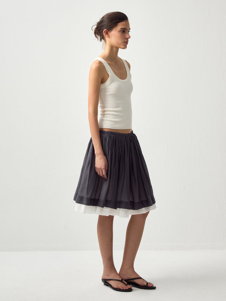 TIERED FLARE SKIRT