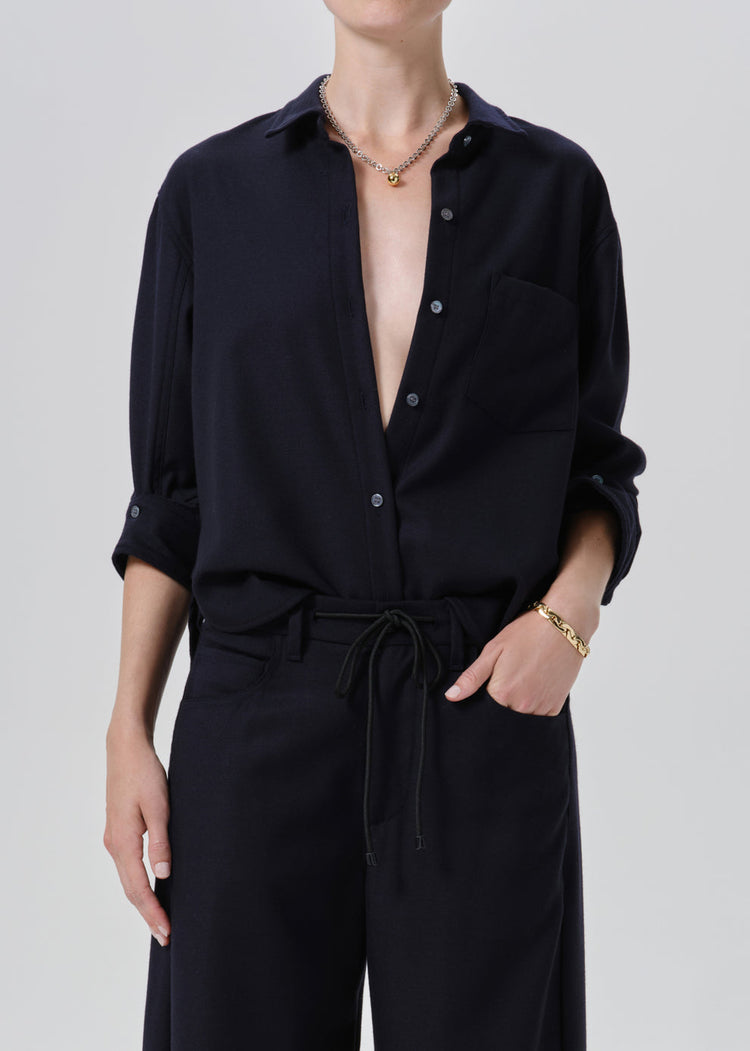 KAYLA SHRUNKEN WOOL SHIRT