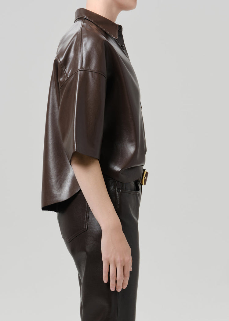 FRANCES CROPPED BUTTON UP