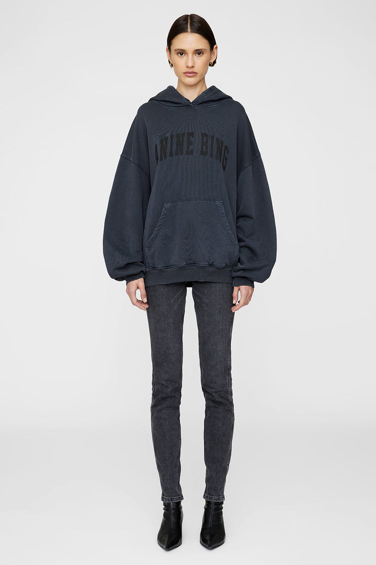 HARVEY SWEATSHIRT WASHED BLACK