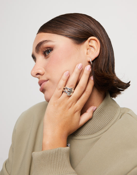 MULTI BAND RING SILVER