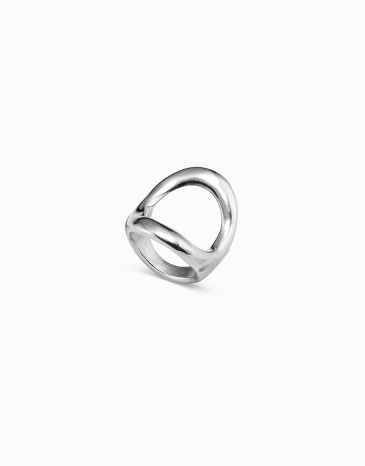 LARGE OVAL RING SILVER