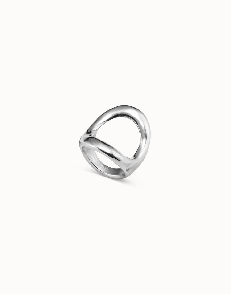 LARGE OVAL RING SILVER