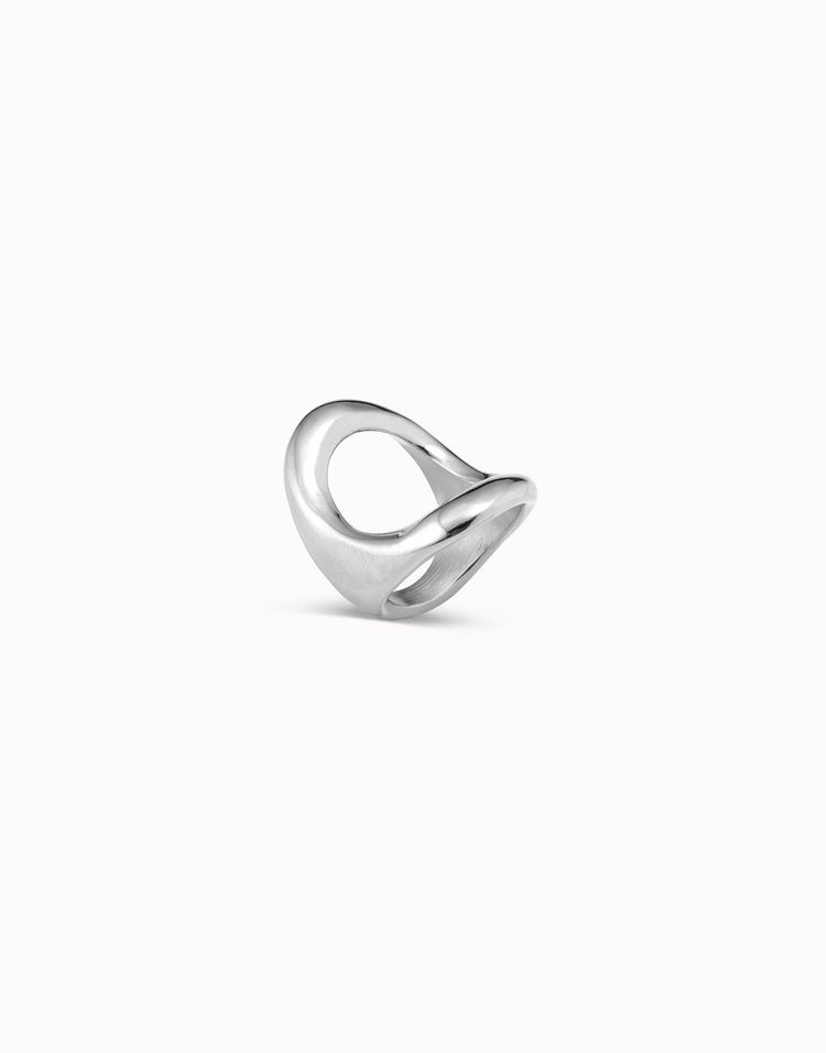 LARGE OVAL RING SILVER