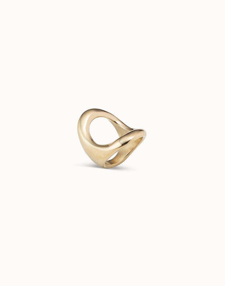 LARGE OVAL RING GOLD