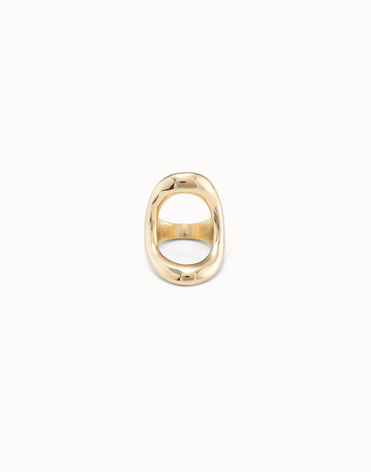 LARGE OVAL RING GOLD