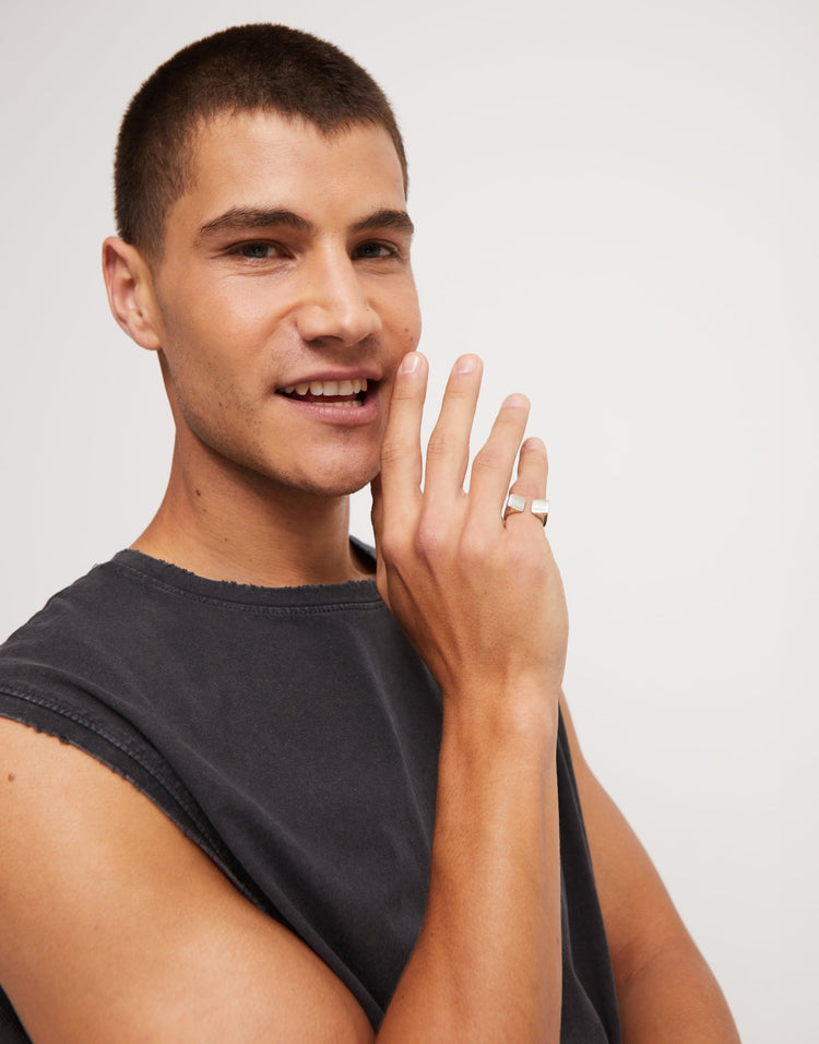 SQUARE-SHAPE RING SILVER