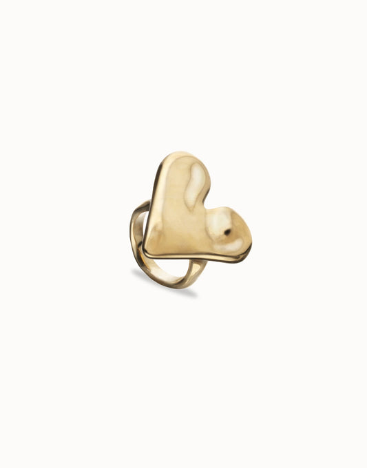 MAXI HEART RING GOLD