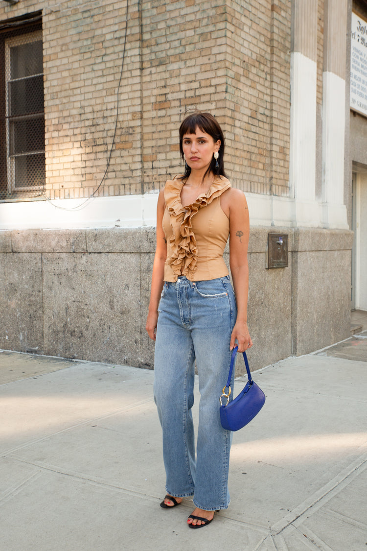 FRILL OPEN BACK TOP
