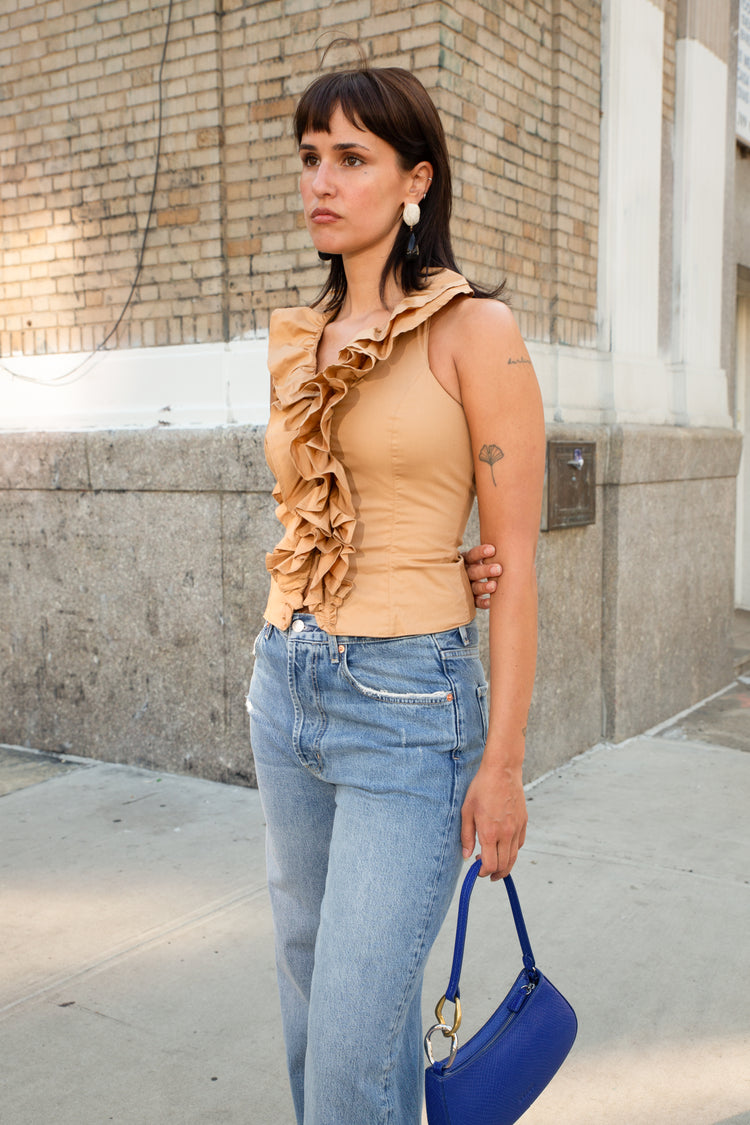 FRILL OPEN BACK TOP
