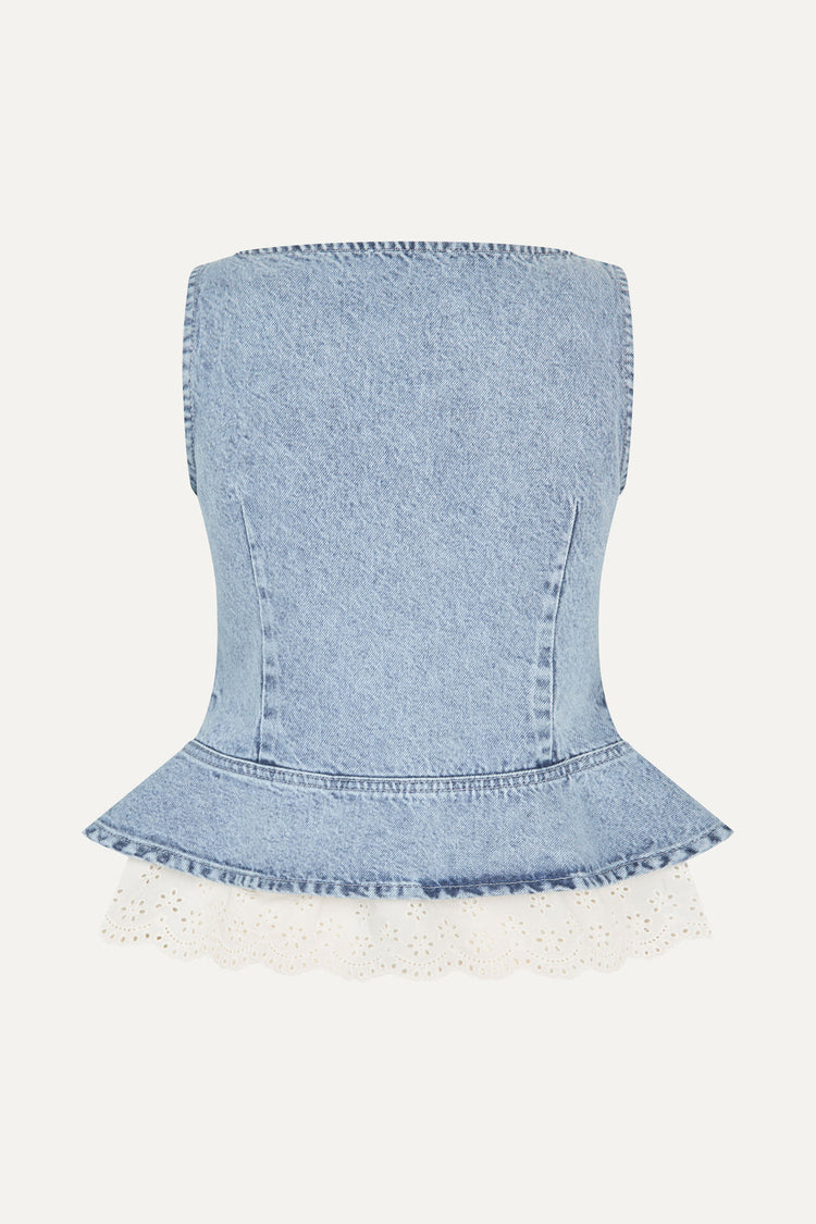 BOATNECK RUFFLE TOP