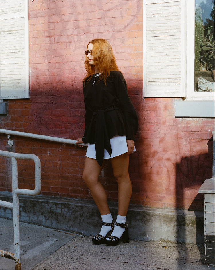 BUTTON DOWN MINI SKIRT