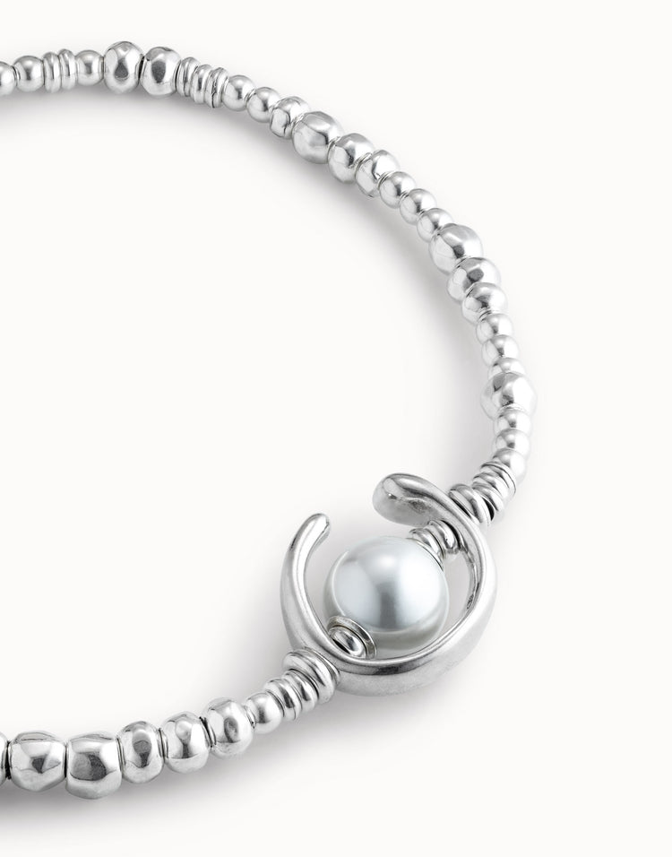 SHORT SILVER NECKLACE WITH PEARL