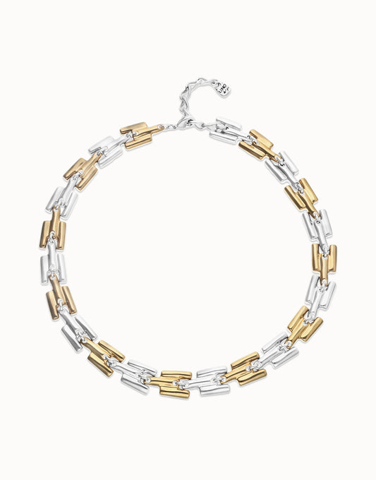 SQUARE LINK CHAIN NECKLACE GOLD/SILVER