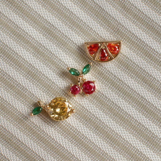 ORANGE SLICE STUDS