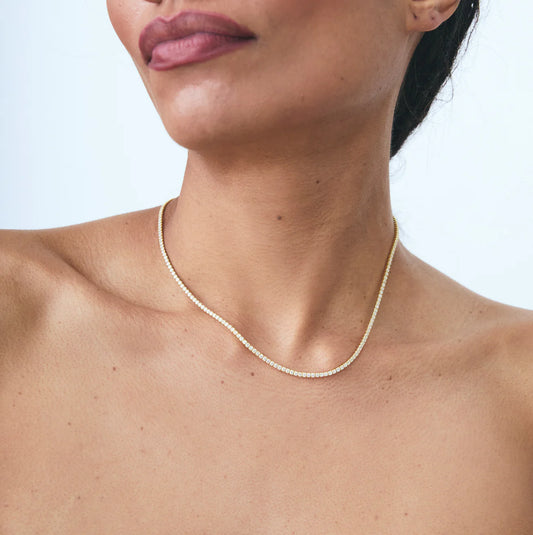 DIANA TENNIS NECKLACE GOLD