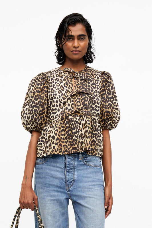 COTTON PEPLUM BLOUSE