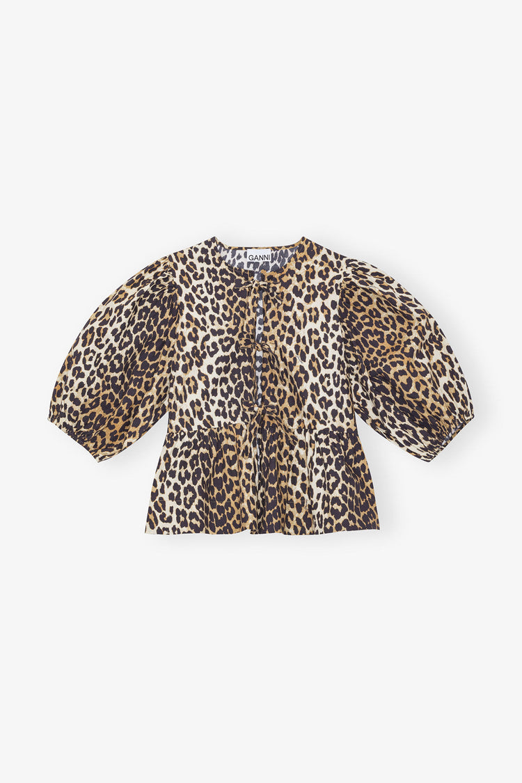 COTTON PEPLUM BLOUSE