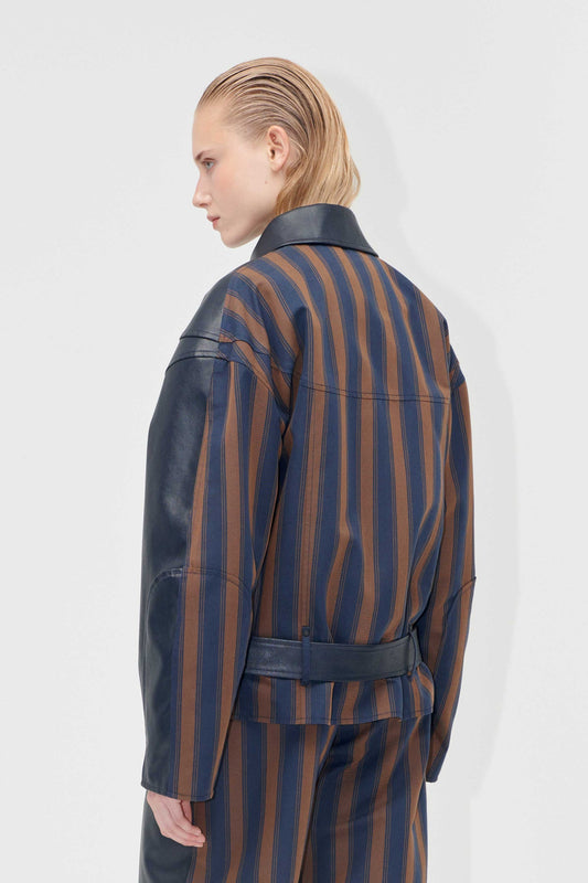 MIDNIGHT STRIPES BIKER JACKET